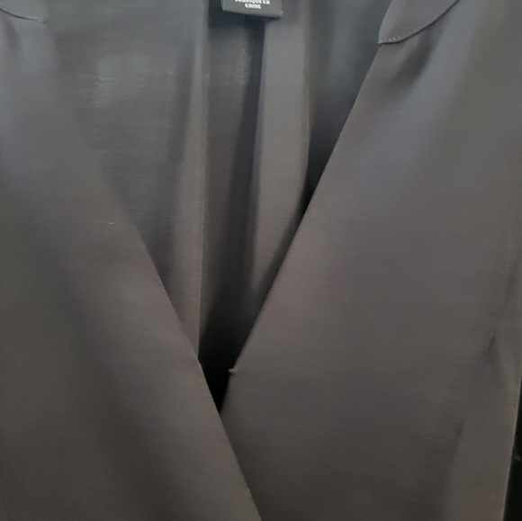 White House Black Market Black V-Neck Long Sleeve Dress - Picture 7 of 8